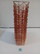 12x Rose Gold Finish Baskets - 28 x 18 x 18cm