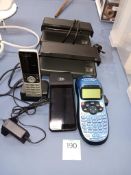 2x Safescan 50 '131-0399' Money Counters; Dymo Letratag; A Wisepos E Contactless Card Reader and a Y