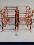 12x Sorello Hanging Storage Racks In Rose Gold Finish
