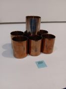 7x Rose Gold Finish Beakers/Tumblers
