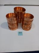 Qty of Rose Gold Finish Round Trays