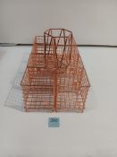 8x B&Co. Rose Gold Finish Utensils Baskets