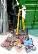 Conduit bending & threading equipment to include 2 x benders with various forms and 3 x rachet