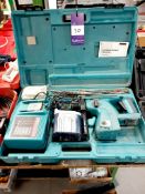 Makita BHR200 hammer drill with 2 x batteries & charger