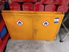 Flammable liquids double door cabinet