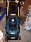 Makita DLM432 430mm twin 18v lawn mower 50 litre capacity, P/N 3600min-I