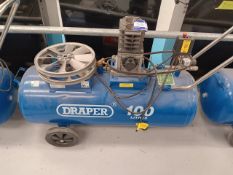 Draper 100 litre belt driven air compressor P/N DA100/330 (Spares or Repairs)