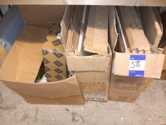 Quantity of electrical components under bench to include bulbs, 600x600 27w LED panels, 10-way mains