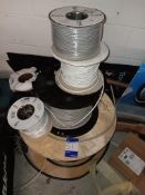 Part roll of armoured cable, part roll of Cat 6 LAN cable shielded, solid 4 pairs 20W46A, 1 x