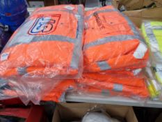 Qty of Fluorescent Orange work jackets