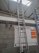 18 Rung Aluminium Double Extending 'Tubesca Platinum' ladder