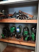 5 Various Hitachi routers & a quantity of cutting gates