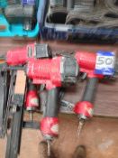 3 Rapesco pneumatic staple guns
