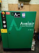 Avelair 8EN 5.5 air compressor 507949 hours with Avelair air dryer. Purchaser responsible for