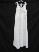 Floral Sleeveless Wedding Dress - Size Unknown