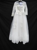Floral Wedding Dress - Size 10-12
