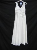 Floral Sleeveless Padded Wedding Dress - Size Unknown