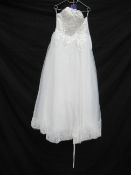 Floral Wedding Dress - Size 8-10