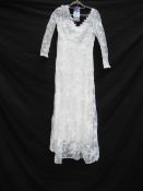 Floral Wedding Dress - Size L