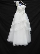 Yuemeigvoji Sleeveless Floral Wedding Dress - Size M
