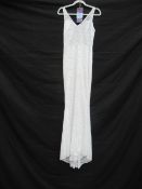 Floral Sleeveless Wedding Dress - Size M