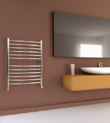 SS202 Midi Curve Radiator by SBH. H810 x W600mm. RRP £473.52 (white)
