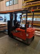 Toyota 5FBE18 1600KS electric forklift truck, Serial number 17259, 16,962 hours, twin stage mast