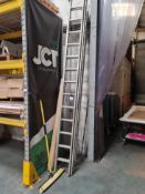 2 x Aluminium twin section ladders