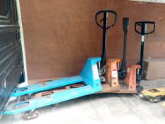 3x Various Pallet Trucks. Located Stockport