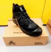 Black Ambler Steel Toe Cap Work Boots Size 13UK, 48EU