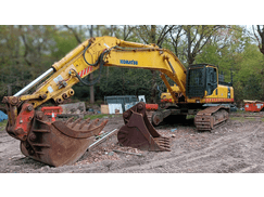 Komatsu 45T and 5T Excavators, Ford Transit Welfare Van and Groundhog Welfare Unit