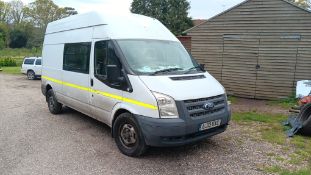 Ford Transit 100 T350 Walfare Van, registration LJ13 UXC, odometer 162,776 miles, MOT to 03/08/24, 1