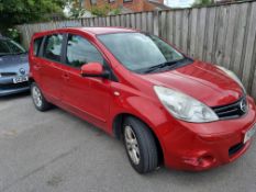 2009 RED NISSAN NOTE ACENTA