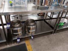 Stainless Steel Preparation Table (Approx. W 1400mm x D 800mm x H 900mm)
