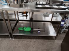 Stainless Steel Preparation Table (Approx. W 1300mm x D 800mm x H 900mm)