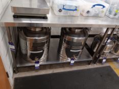 Stainless Steel Preparation Table (Approx. W 1400mm x D 800mm x H 900mm)