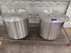 2x heavy duty boiling pots