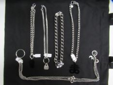4x stainless steel bracelets