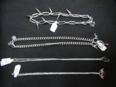4x stainless steel bracelets