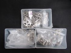 Stainless Steel satanic themed jewellery, 2x Plague doctor, 2x micro leviathan cross wrist cuffs, 2