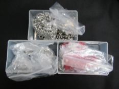 Stainless Steel jewellery, 3x micro pentagram wrist cuffs, 2x tripe pentagram chockers, 2x padlock b