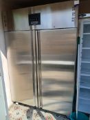 Sterling Pro Cobus SPR212PV Stainless Steel Double Door Fridge (Viewing Recommended to ascertain