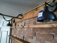 2 x Contemporary Wall Mounted Down Lights (Purchasers responsibility to remove)