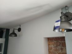 2 x Contemporary Wall Mounted Down Lights (Purchasers responsibility to remove)