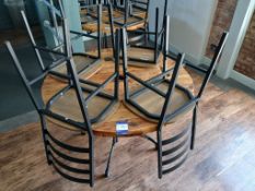 Contermporary Restored Wooden Circular Dining Table (Approx. 1100), with 4 x Metal Framed Wooden