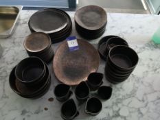 Assortment of Contemporary serving plates, bowls, as lotted