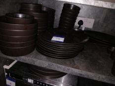 Assortment of Contemporary serving plates, bowls, as lotted