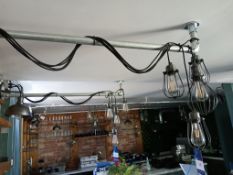 4 x Contemporary Wire / Cable Hung Lights (Purchasers responsibility to remove)