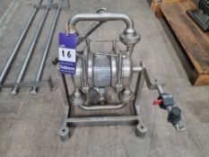 Alfa Laval model DL25.SL.F.T stainless steel diaphram pump