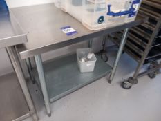 2x Stainless Steel Food Prep Tables